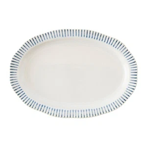 Juliska Indigo Sitio Stripe 17.5" Platter - Picture 1 of 2