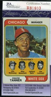 Chuck Tanner 1974 Topps Jsa Coa Hand Signed Authentic Autographed - Image 1 of 2