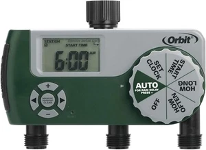 Orbit 56082 3-Outlet Hose Watering Timer, Green - Picture 1 of 6