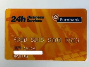 Eurobank Ergasias Credit Card▪️24 Hour Business Banking▪️Greece▪️2009 Exp - Picture 1 of 2