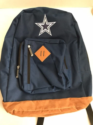 Dallas Cowboys NFL 19" Backpack Blue Excellent Condition 2 front zippered pocket Cover