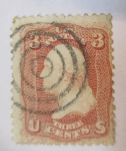 Sc#65 (1) "CIVIL WAR ERA FANCY CANCEL BULLSEYE" See Pic - Picture 1 of 2
