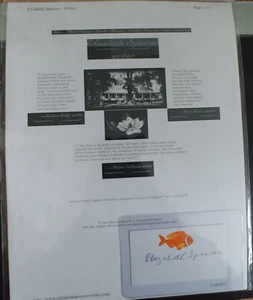 Elizabeth Spencer Autograph Popular Fire In The Morning Author D.19 - Picture 1 of 1