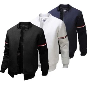 Giubbotto Bomber Uomo Sottile Full Zip Leggero Casual Attivo Sport Cappotti Outwear - Foto 1 di 15