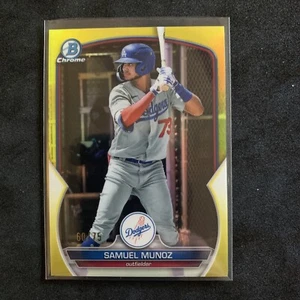 2023 Bowman 1st Edition Samuel Munoz Gold Foil 60/75 - Foto 1 di 2