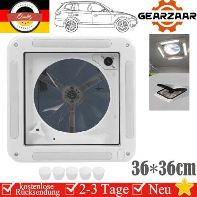 Dachfenster Dachluke 28cm Dachhaube Wohnmobil Mit 12V Ventilator LED-Beleuchtung - Bild 1 von 4