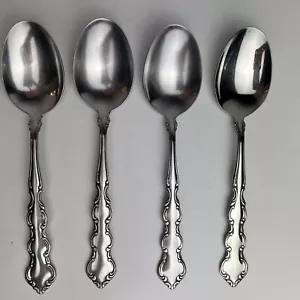 Vintage Oneida Mozart Deluxe Edelstahl Besteck - 4er Set Oval Suppenlöffel 6 7/8" - Bild 1 von 8