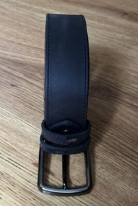 Herren Ledergürtel schwarz mit Initialen GW & einer besonderen Botschaft Gr. 32 - Bild 1 von 7