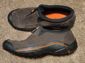 Lands End Shoes 322424 Brown Suede Zip Casual Slip On Loafers Women 6.5 - Picture 1 of 8