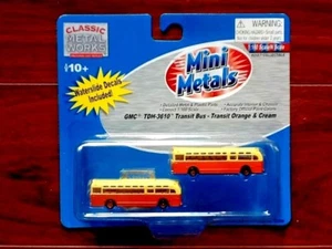 CLASSIC METAL WORKS 1/160 N GMC TDH-3610 TRANSIT BUS ORANGE & CREAM # 52308 F/S - Picture 1 of 3