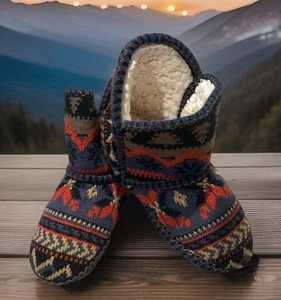 MUK LUKS Damen Azteken Hausschuhe harter Boden Größe 5-6 gemütlich bequem - Bild 1 von 11