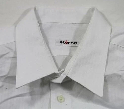Camicia Business ETERNA Bianca A Righe Manica Lunga Taglia 42 TOP #C4862 - Immagine 1 di 1
