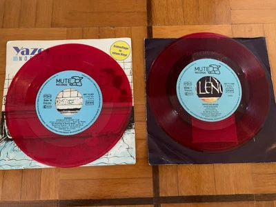 2 Single 45er Aus Rotem Vinyl Yazoo Depeche Mode Schallplatten - Bild 1 von 4