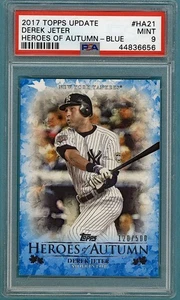 017 Topps Update Derek Jeter Heroes Of Autumn Blue /500 #HA21 PSA 9! POP 2! - Picture 1 of 2
