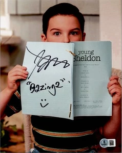IAIN ARMITAGE SIGNED AUTOGRAPH 8X10 PHOTO YOUNG SHELDON ACTOR BECKETT BAS COA - Picture 1 of 1