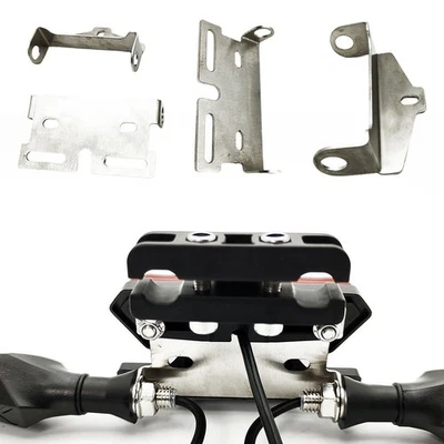 Staffa Leggera Faro Posteriore Staffe Montaggio Bicicletta Elettrica Argento - Immagine 1 di 4