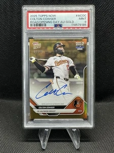 Colton Cowser RC 2025 Topps Now Road To Opening Day Gold Auto/50 PSA 9 - Imagen 1 de 2