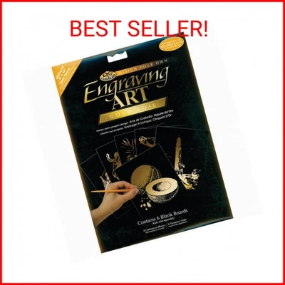 ROYAL BRUSH Foil Engraving Art Blank Boards 8"X10" 6/Pkg, Gold - image 1 of 2