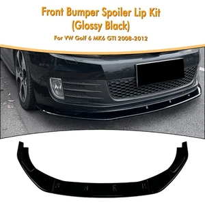 Front Bumper Lower Spoiler Lip Kit For VW Golf 6 MK6 GTI 2008-2012 2011 Black - Picture 1 of 10