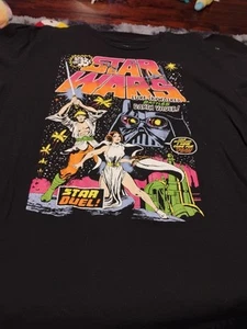 Star Wars Duel New Hope T-Shirt Luke Skywalker Leia Size XL Comic Style - Picture 1 of 8
