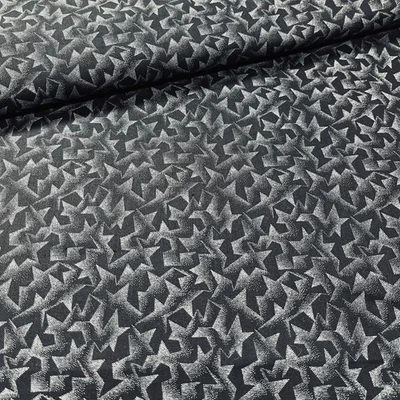Tela Stars de Joan Messmore VIP Cranston, 1 2/3 yardas, negro gris, 100 % algodón Foto 1 de 4