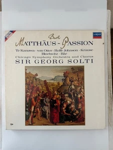 Bach Matthäus-Passion 12" 33RPM LP Record Box Set 1988 London Classical Solti - Picture 1 of 11