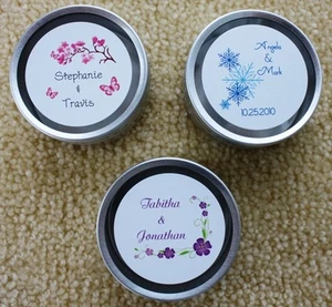 120 personalisierte individuelle glänzende runde Etiketten Siegel Aufkleber Hochzeit - Bild 1 von 1