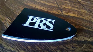 TRUSS ROD COVER PRS style  guitars guitare BLACK / SILVER - Picture 1 of 1