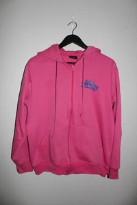 Qualitops Women's Pink "Hard Kandy" Full Zip Up Hooded Jumper Size M Medium - Picture 1 of 13