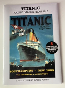 Nuovo - 8 x stampe/poster artistici Titanic immagini iconiche del 1912 pronti da incorniciare - Foto 1 di 22