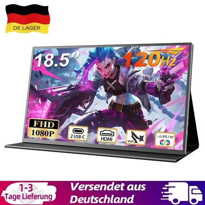 18,5 Zoll Portable Monitor 120Hz Tragbarer Monitore FHD 1920*1080 IPS für Mobile - Bild 1 von 4