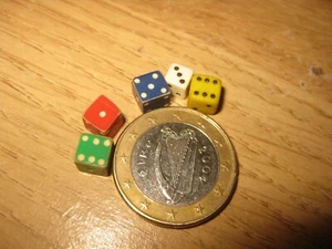 ANTIKES KONVOLUT 5 MINIATUR SPIELWÜRFEL UM 1900 - Bild 1 von 2