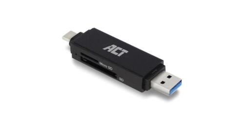 ACT USB 3.2 Gen1 Kartenleser SD und Micro SD, USB-C & Typ-A Anschluss