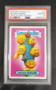 2016 Garbage Pail Kids Trashy TV Cartoon #1b Simpsons Melded Maggie PSA 10 POP 2 - Picture 1 of 2