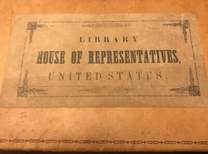 Original US House Of Representatives Book 170 Years Old Univ Of Virginia Law - Picture 1 of 9