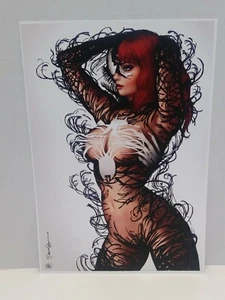 Nathan Szerdy SIGNED Mary Jane Venom Art Print Spider-Man Peter Parker - Imagen 1 de 3
