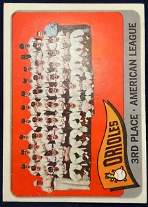 1965 TOPPS #572 BALTIMORE ORIOLES TEAM CARD W/BROOKS ROBINSON & ROBIN ROBERTS SP - Picture 1 of 8