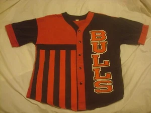 Camiseta de béisbol vintage para hombre Chicago Bulls con botones delanteros grande hecha en EE. UU. - Imagen 1 de 3