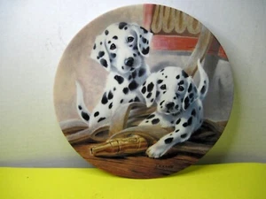 1992 Knowles Collectable Plates: "We've Been Spotted" Dalmation Puppies - Picture 1 of 16