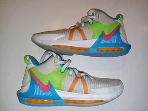 Size 9.5 - Nike LeBron Witness 7 Grey Fog Multi-Color - Picture 1 of 5