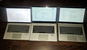 LOT OF 3 HP EliteBook x360 1030 G3/G2 X360 830 G6 I5 8TH ALL BOOTED PARTS/REPAIR - Afbeelding 1 van 4