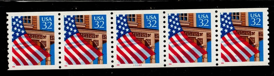 Scott 2913 32¢ Flag Over Porch red date P#77767 MNH Free shipping in the USA - Image 1 of 1