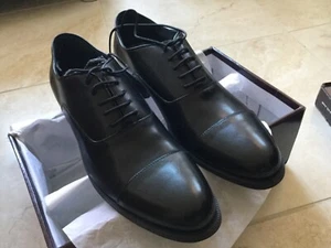 Gordon Rush Mens Captoe Oxford Dress Shoe Black Leather Size 10.5 M US - Picture 1 of 12