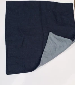 Williams Sonoma Home Linen Pillow Cover Square 20 x 20 Light Blue Dark Blue - Picture 1 of 6