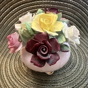 Vintage Capodimont Royal Adderley Bone China Floral Bouquet From England Flower - Picture 1 of 12