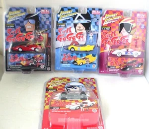 Speed Racer 4-Car Set w/ Diorama Figures 1:64 Johnny Lightning MiJo LE 2400 - Picture 1 of 10