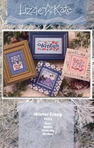 Colección de gráficos de punto de cruz Lizzie Kate Winter Crazy Counted SOLO GRÁFICOS (4) - Imagen 1 de 1