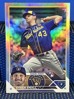 2023 Topps Series One ETHAN SMALL Milwaukee Brewers RC Rookie Card Rainbow Foil - Image 1 of 2