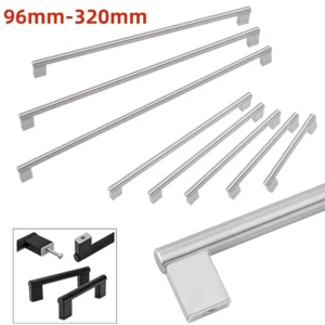 Maniglie per Armadio Nero Argento Barra a T Tira Cassetto Cucina Ferramenta Acciaio Inox - Foto 1 di 17