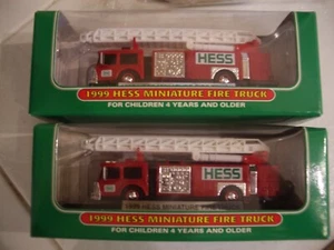 Lote de 2 ~ Camión de bomberos miniatura Hess - 1999 - Imagen 1 de 2